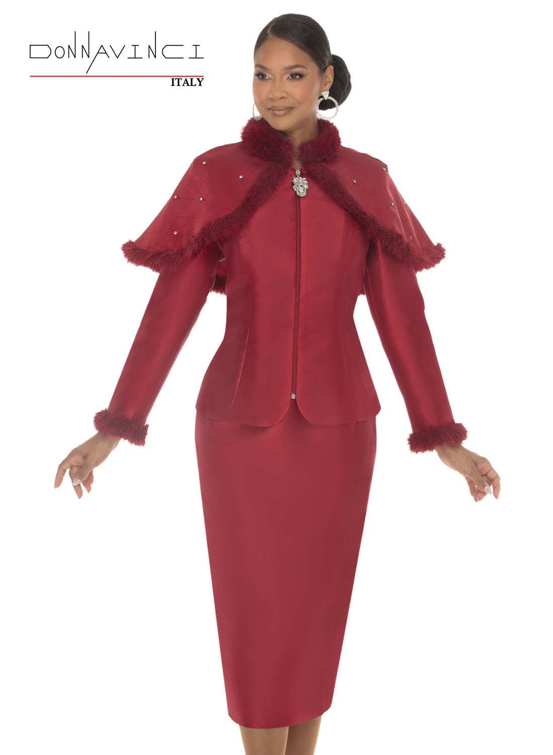 Regal Allure Jacket & Skirt Set - Donna Vinci Style 12240