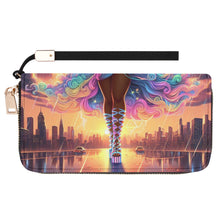Load image into Gallery viewer, Lightening Leather Wristlet Wallet