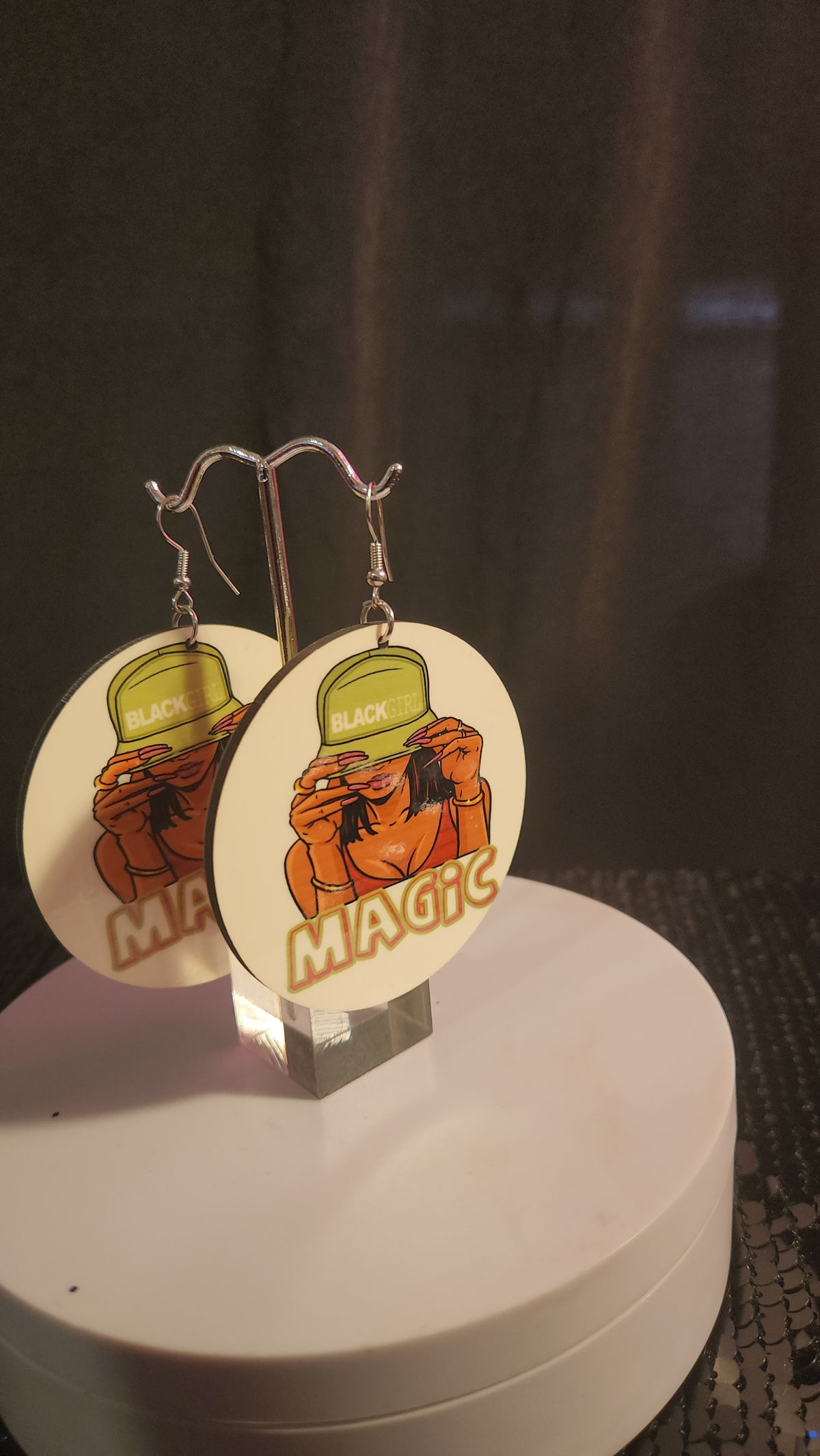 Black Girl Magic Custom Earrings