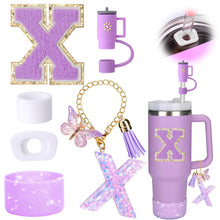 Load image into Gallery viewer, Tassel Cup Chain Letter Towel Silica Gel Cup Cover