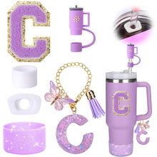 Load image into Gallery viewer, Tassel Cup Chain Letter Towel Silica Gel Cup Cover
