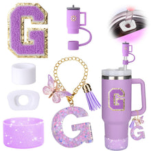 Load image into Gallery viewer, Tassel Cup Chain Letter Towel Silica Gel Cup Cover