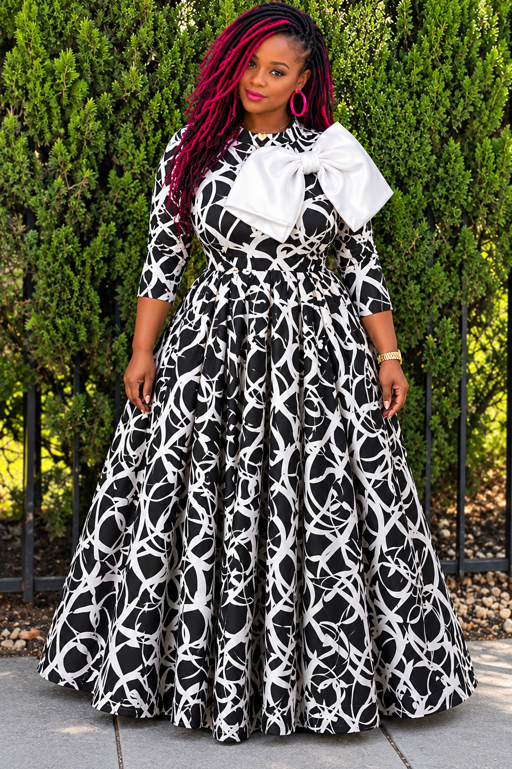 Grand Entrance Bow Maxi Dress