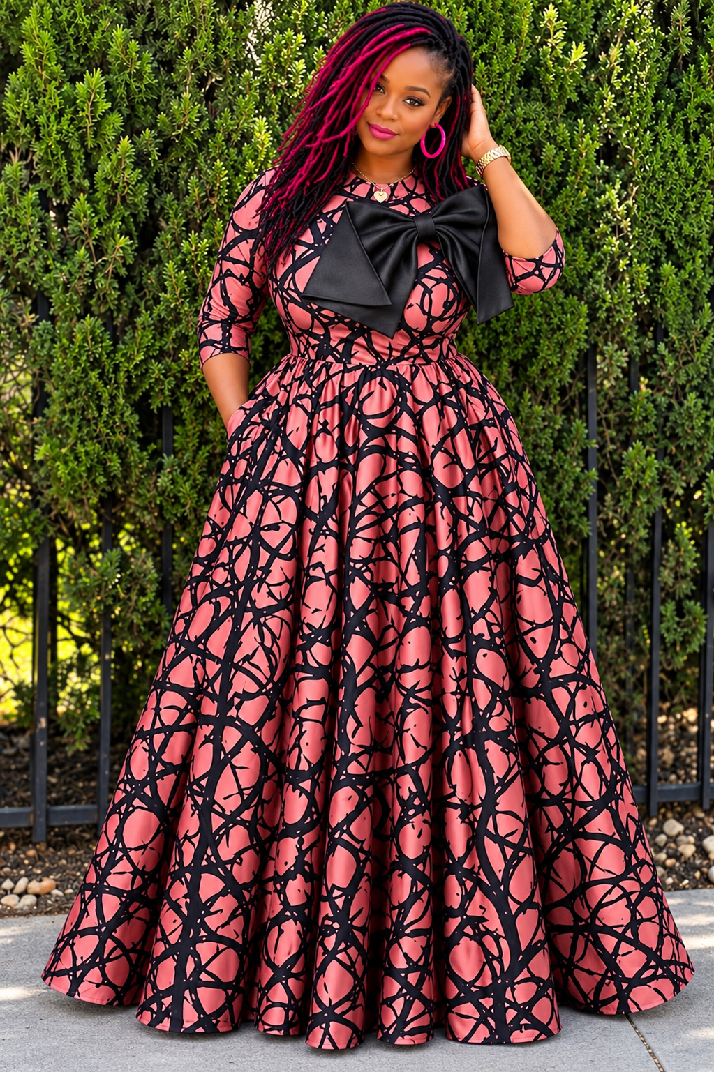 Grand Entrance Bow Maxi Dress