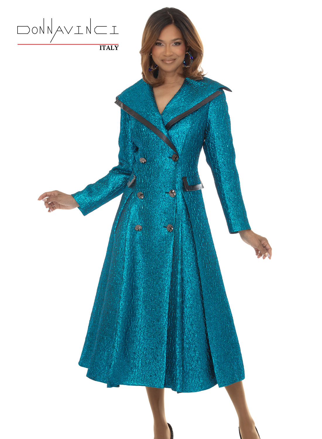 Turquoise Prestige Dress - Donna Vinci Style 12295