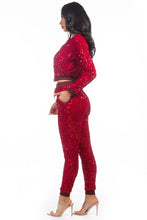 Load image into Gallery viewer, SEXY SEQUIN TWO PIECE PANT SET
