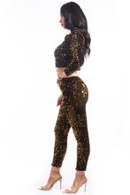 Load image into Gallery viewer, SEXY SEQUIN TWO PIECE PANT SET
