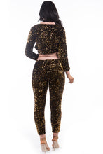 Load image into Gallery viewer, SEXY SEQUIN TWO PIECE PANT SET
