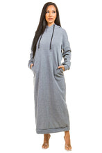 Load image into Gallery viewer, SEXY LONG MAXI HOODIE DRESS
