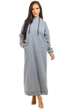 Load image into Gallery viewer, SEXY LONG MAXI HOODIE DRESS
