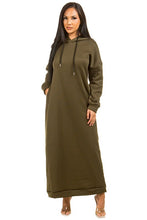 Load image into Gallery viewer, SEXY LONG MAXI HOODIE DRESS
