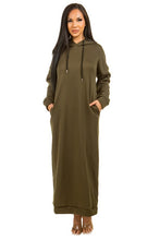 Load image into Gallery viewer, SEXY LONG MAXI HOODIE DRESS
