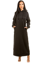 Load image into Gallery viewer, SEXY LONG MAXI HOODIE DRESS
