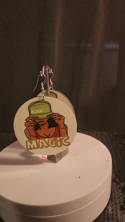 Black Girl Magic Custom Earrings