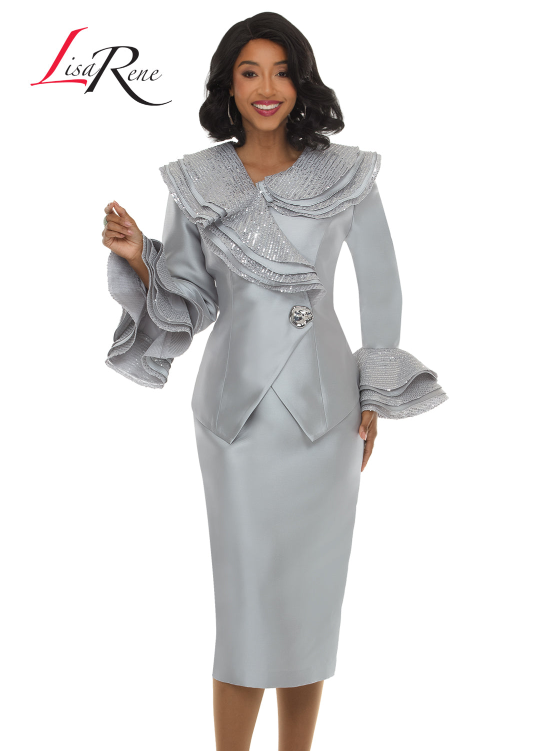 Golden Hour Sequin Jacket & Skirt Set - Lisa Rene Style 3381