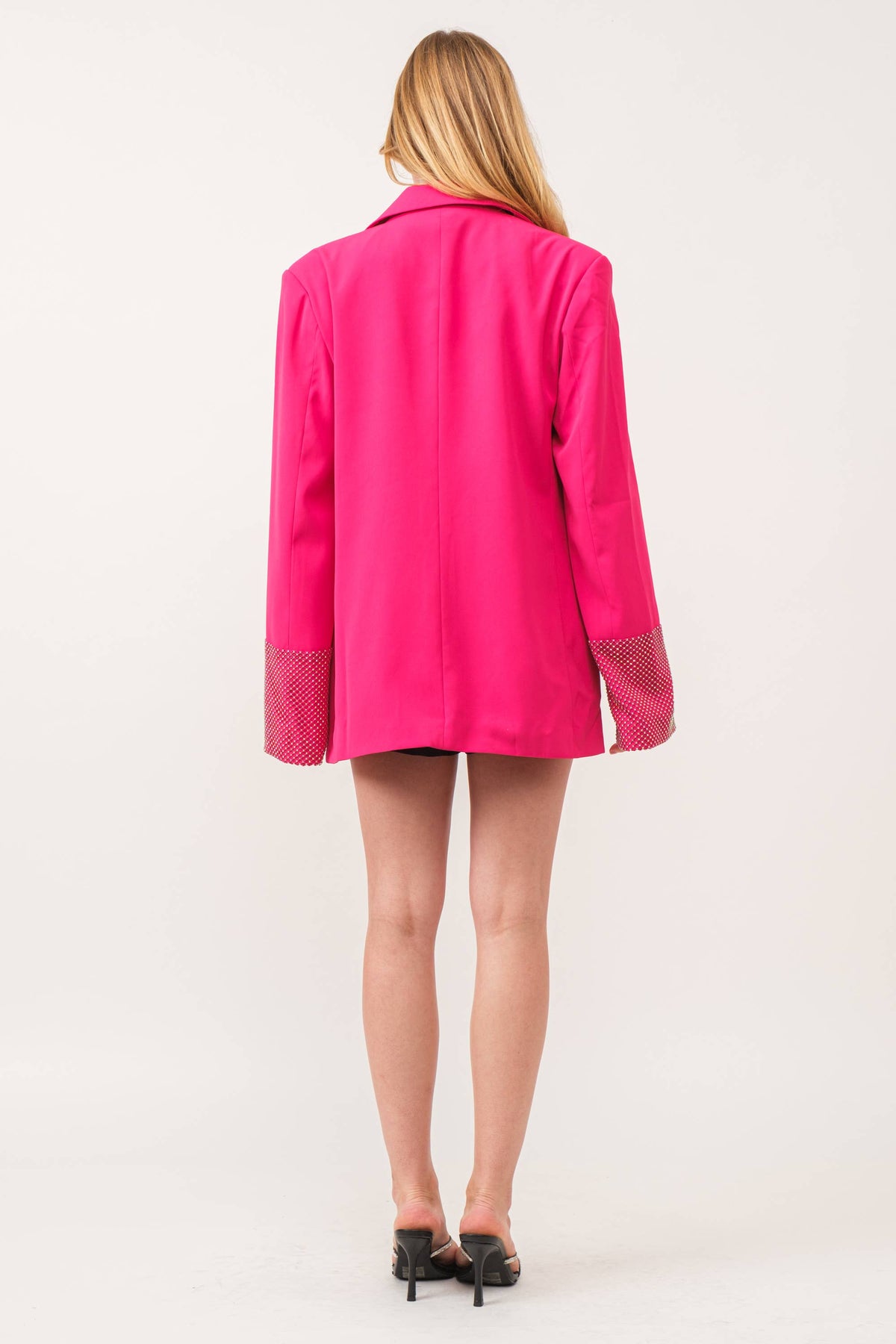 Oversized embellished blazer
