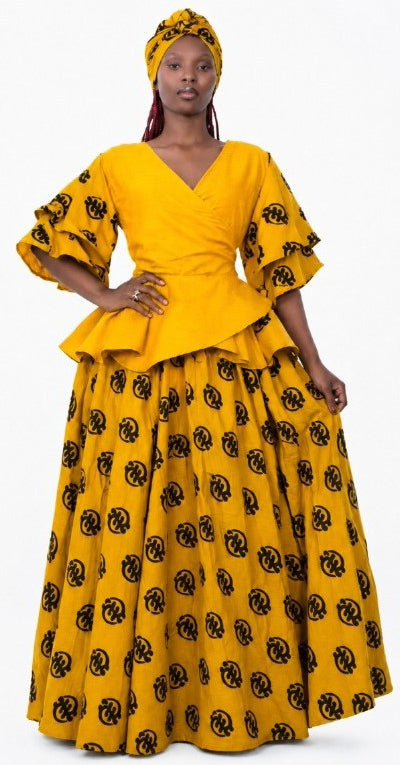 Sunlit Statement Skirt Set - Green