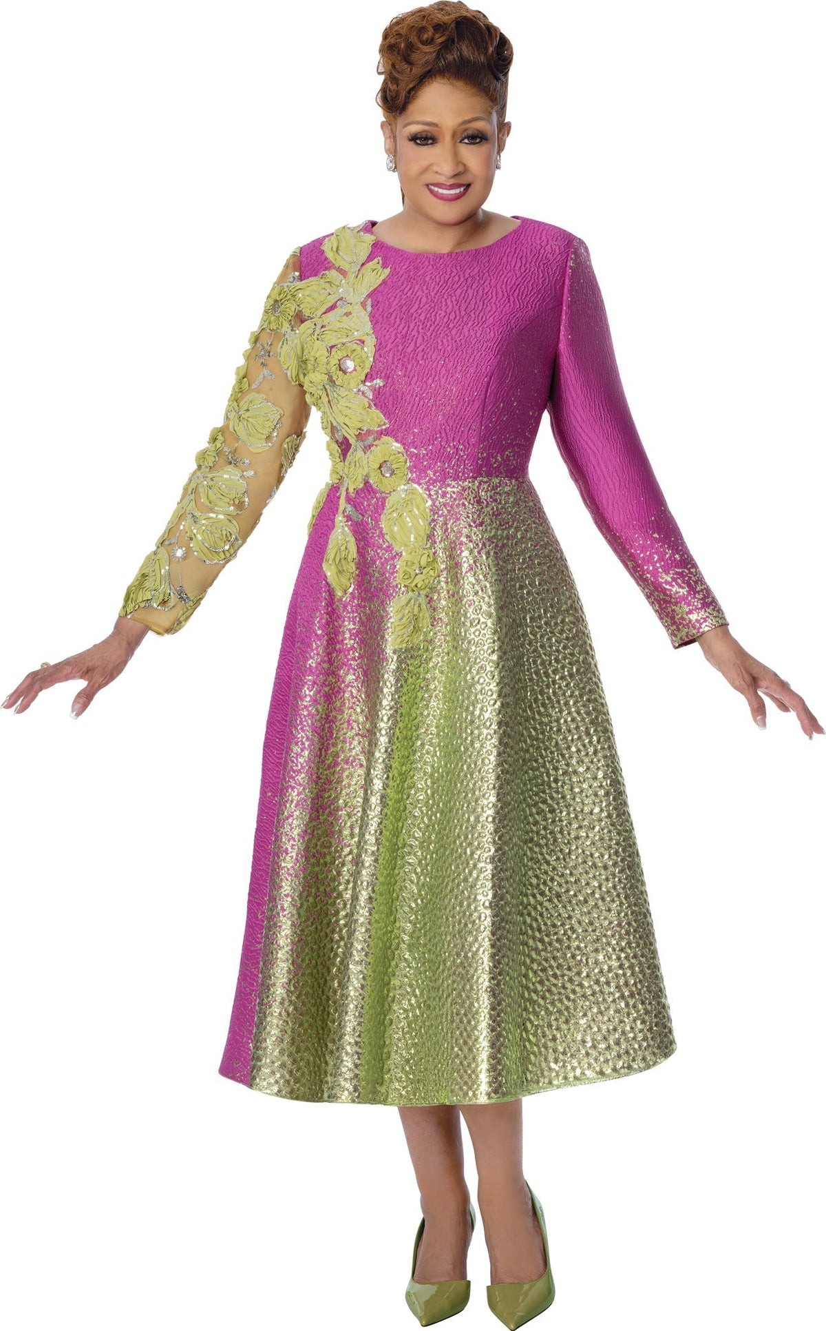 Fuchsia Garden Occasion Dress - Dorinda Clark Cole Style DCC310421