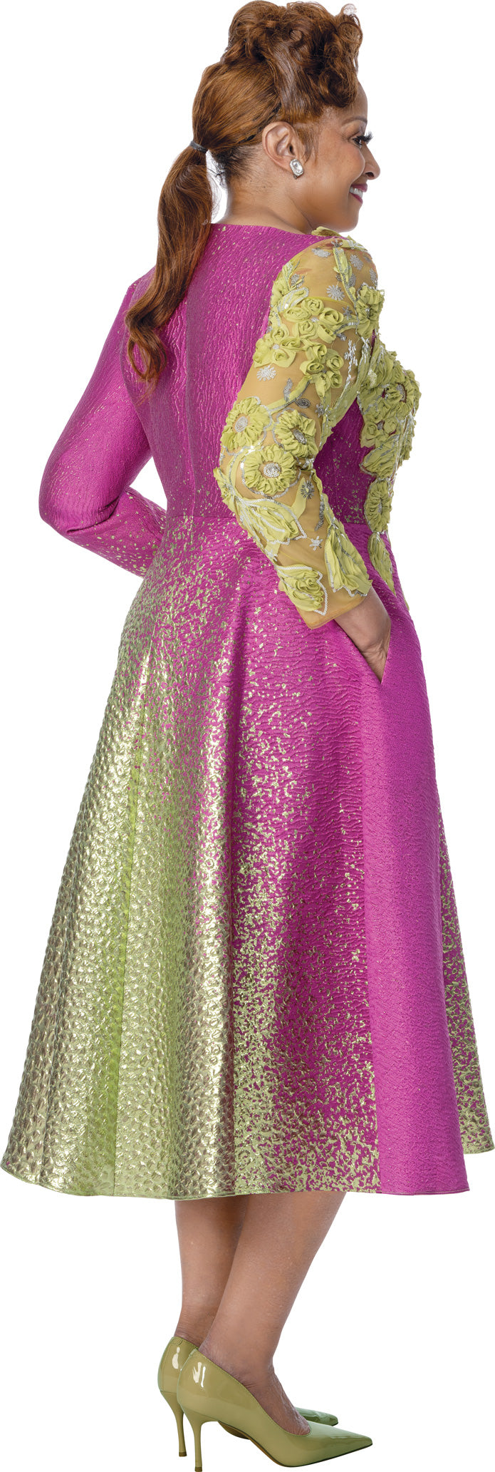 Fuchsia Garden Occasion Dress - Dorinda Clark Cole Style DCC310421