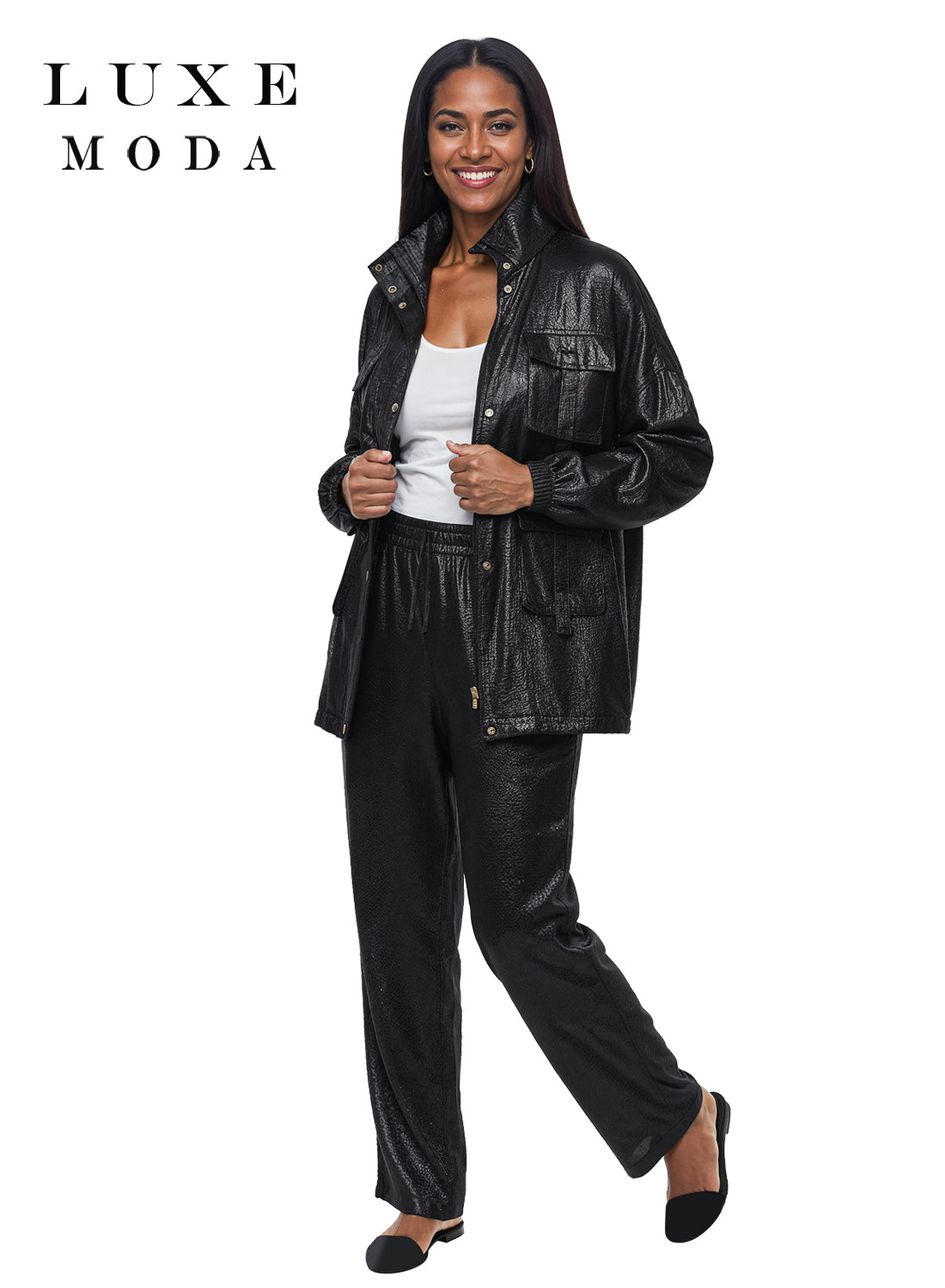 City Luxe Jacket & Pant Set - Luxe Moda Style LM-497