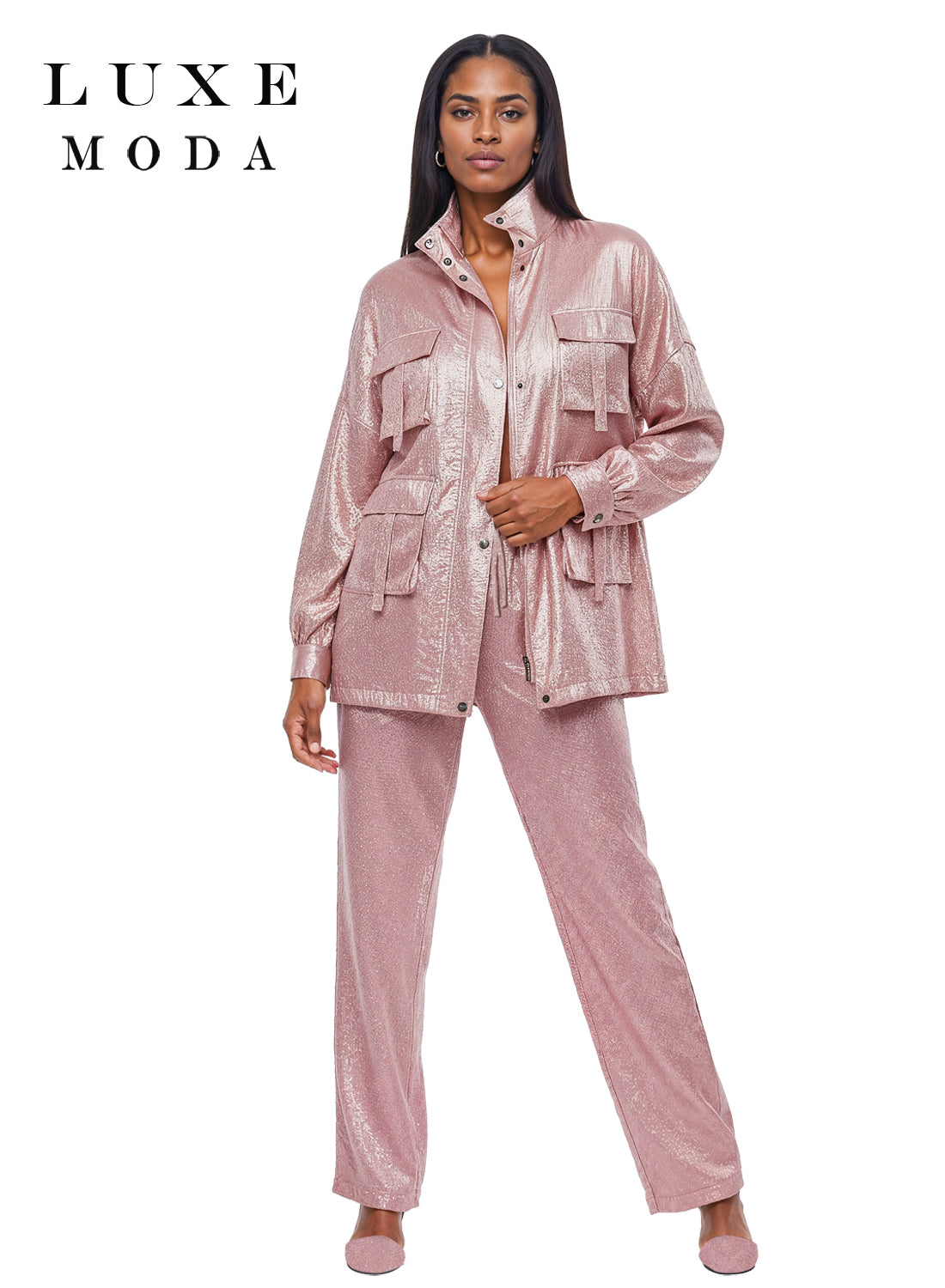 City Luxe Jacket & Pant Set - Luxe Moda Style LM-497