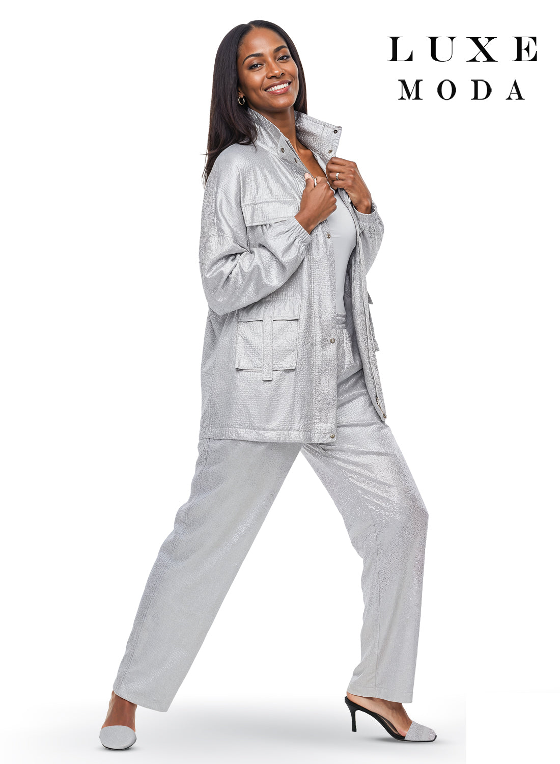 City Luxe Jacket & Pant Set - Luxe Moda Style LM-497