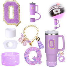 Load image into Gallery viewer, Tassel Cup Chain Letter Towel Silica Gel Cup Cover
