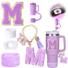 Load image into Gallery viewer, Tassel Cup Chain Letter Towel Silica Gel Cup Cover
