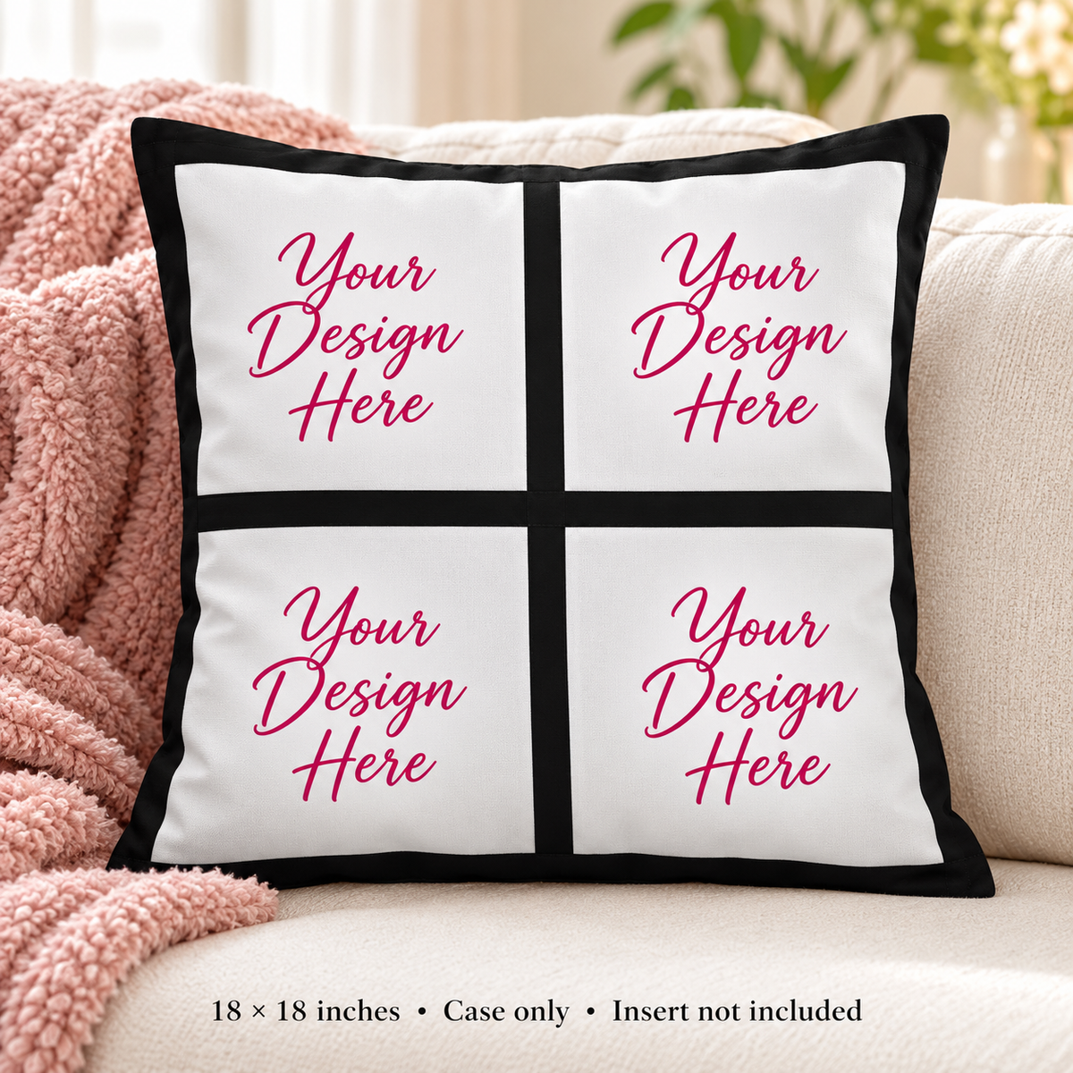 Make It Yours Personalized Photo Collage Pillowcase — 18 × 18
