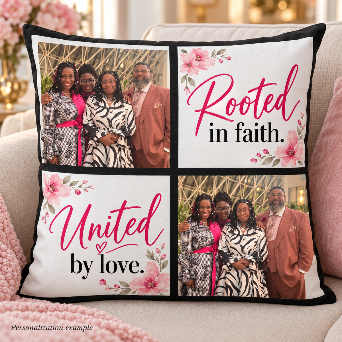 Make It Yours Personalized Photo Collage Pillowcase — 18 × 18